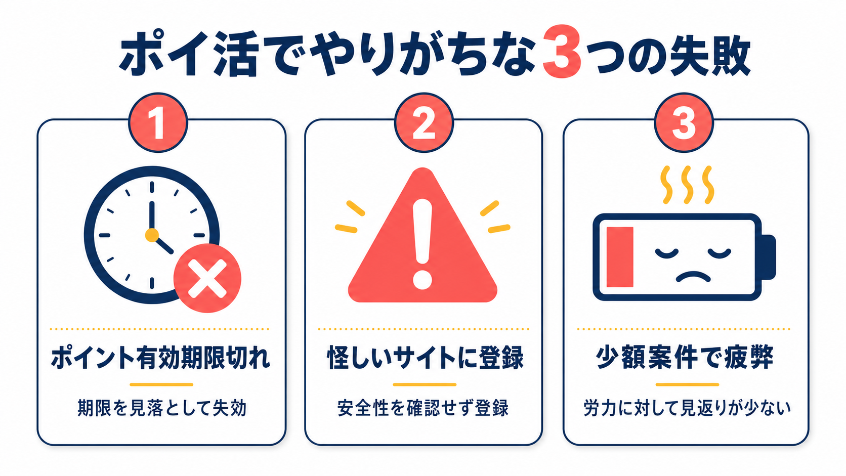 ポイ活でやりがちな4つの失敗
