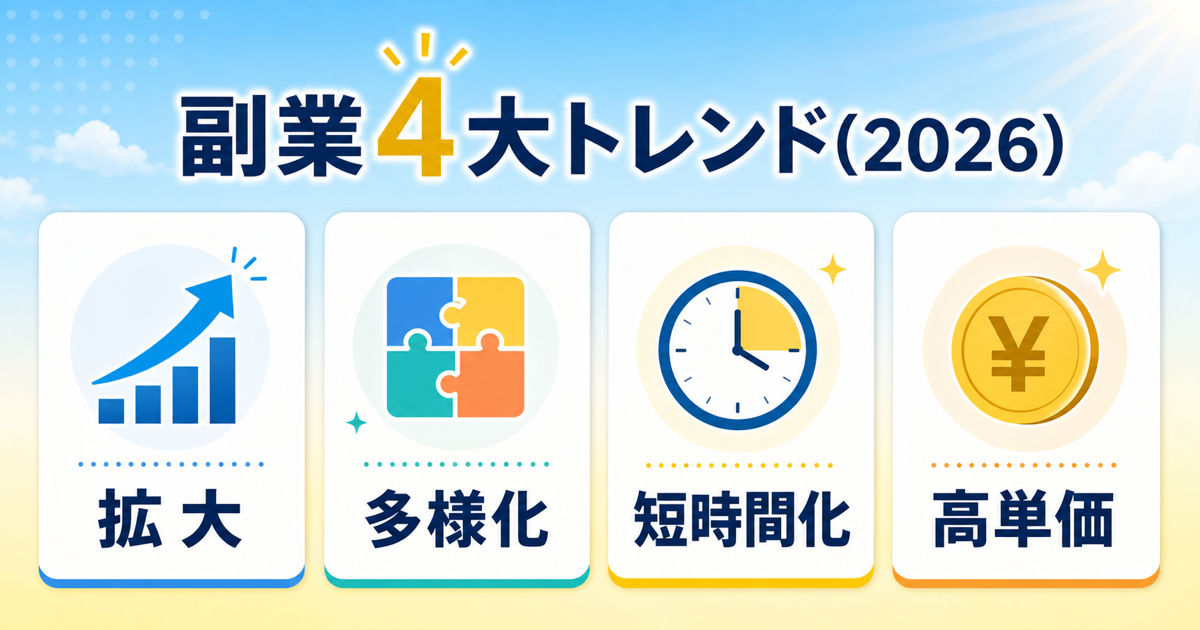 副業 4大トレンド (2026)